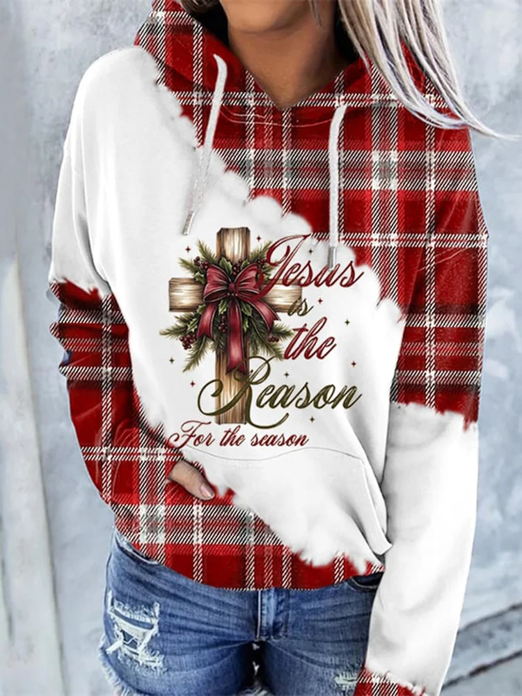 Christmas faith printed Western style  Hoodie