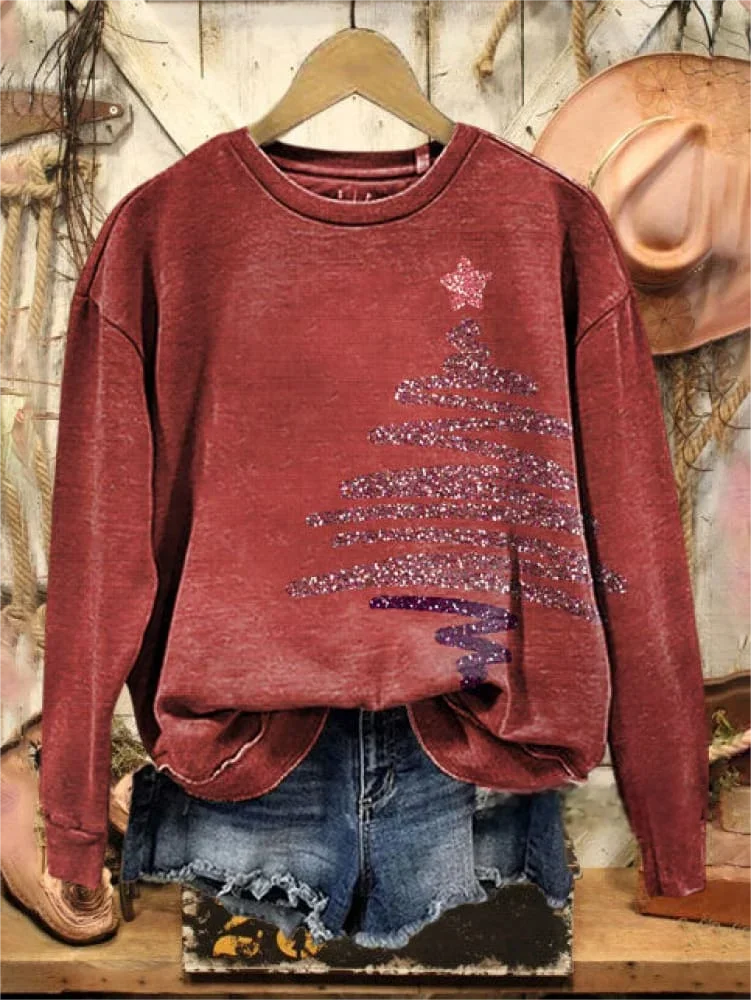 Christmas Crew Neck Casual Sweatshirt