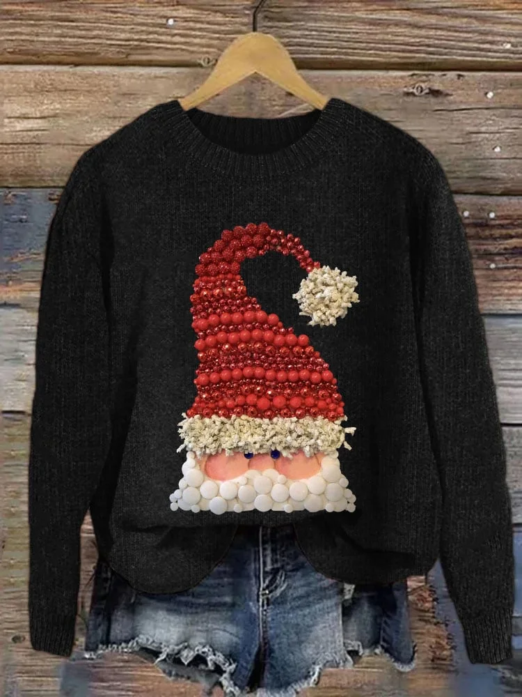 Casual Crew Neck Christmas Loose Sweatshirt