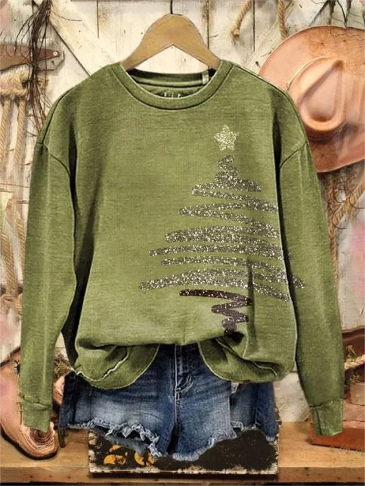 Christmas Crew Neck Casual Sweatshirt