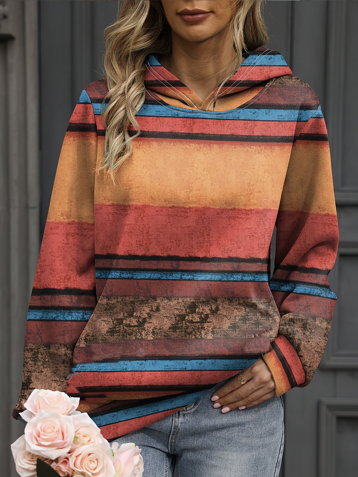 Casual Loose Ethnic Sweatshirt