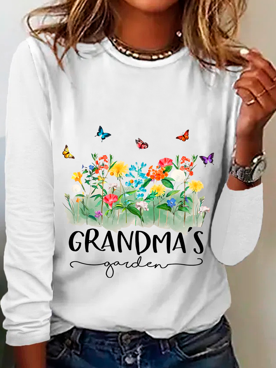 Grandma's Garden Casual Long Sleeve Shirt