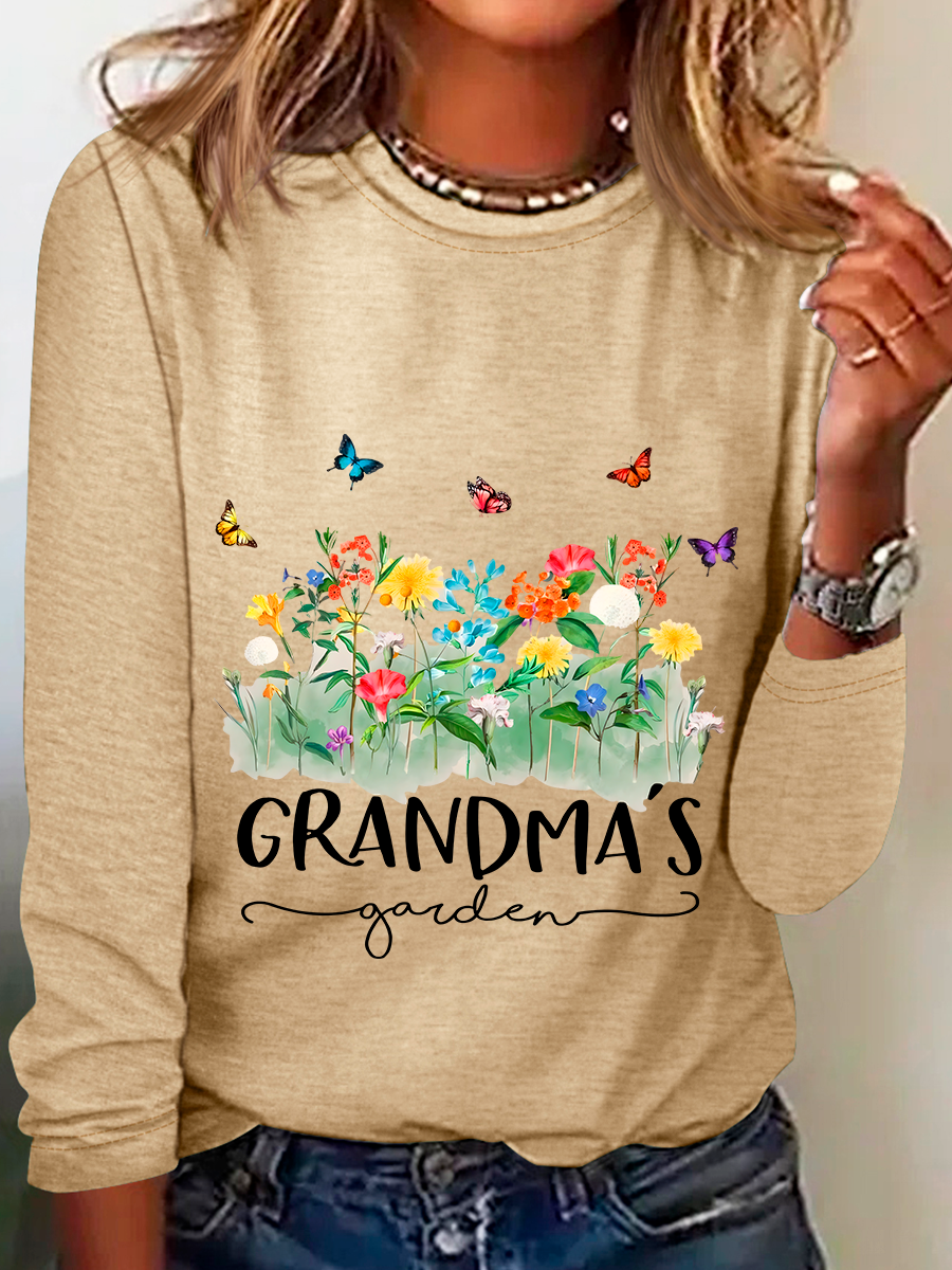 Grandma's Garden Casual Long Sleeve Shirt