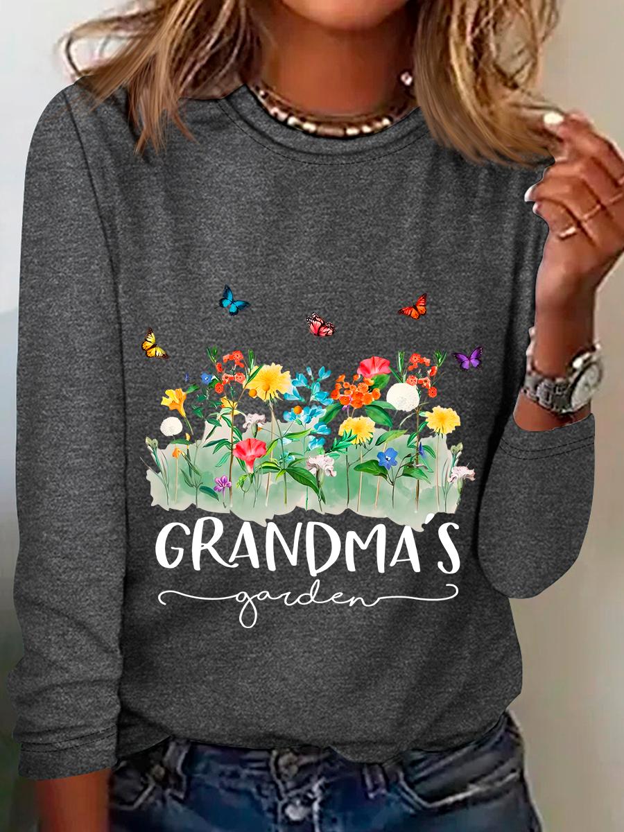 Grandma's Garden Casual Long Sleeve Shirt