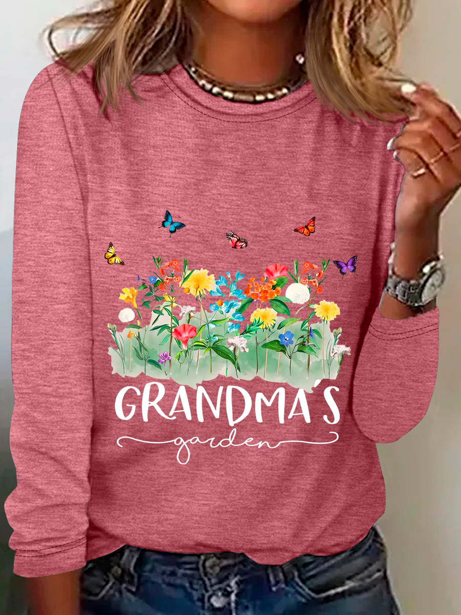 Grandma's Garden Casual Long Sleeve Shirt