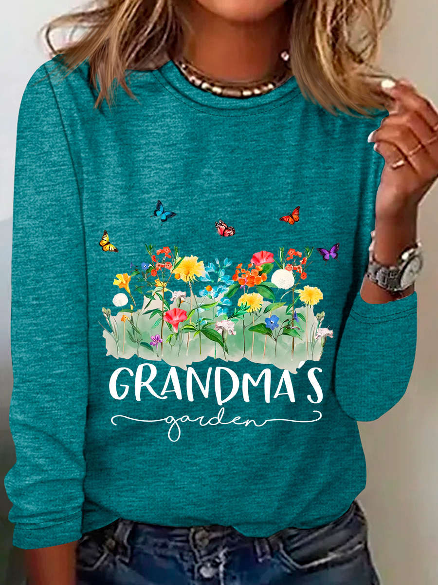 Grandma's Garden Casual Long Sleeve Shirt