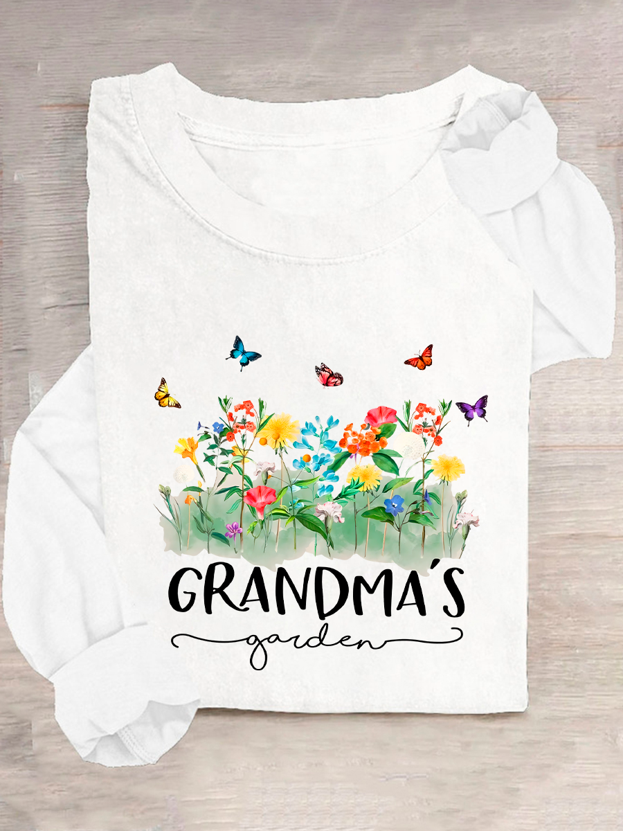 Grandma's Garden Casual Long Sleeve Shirt