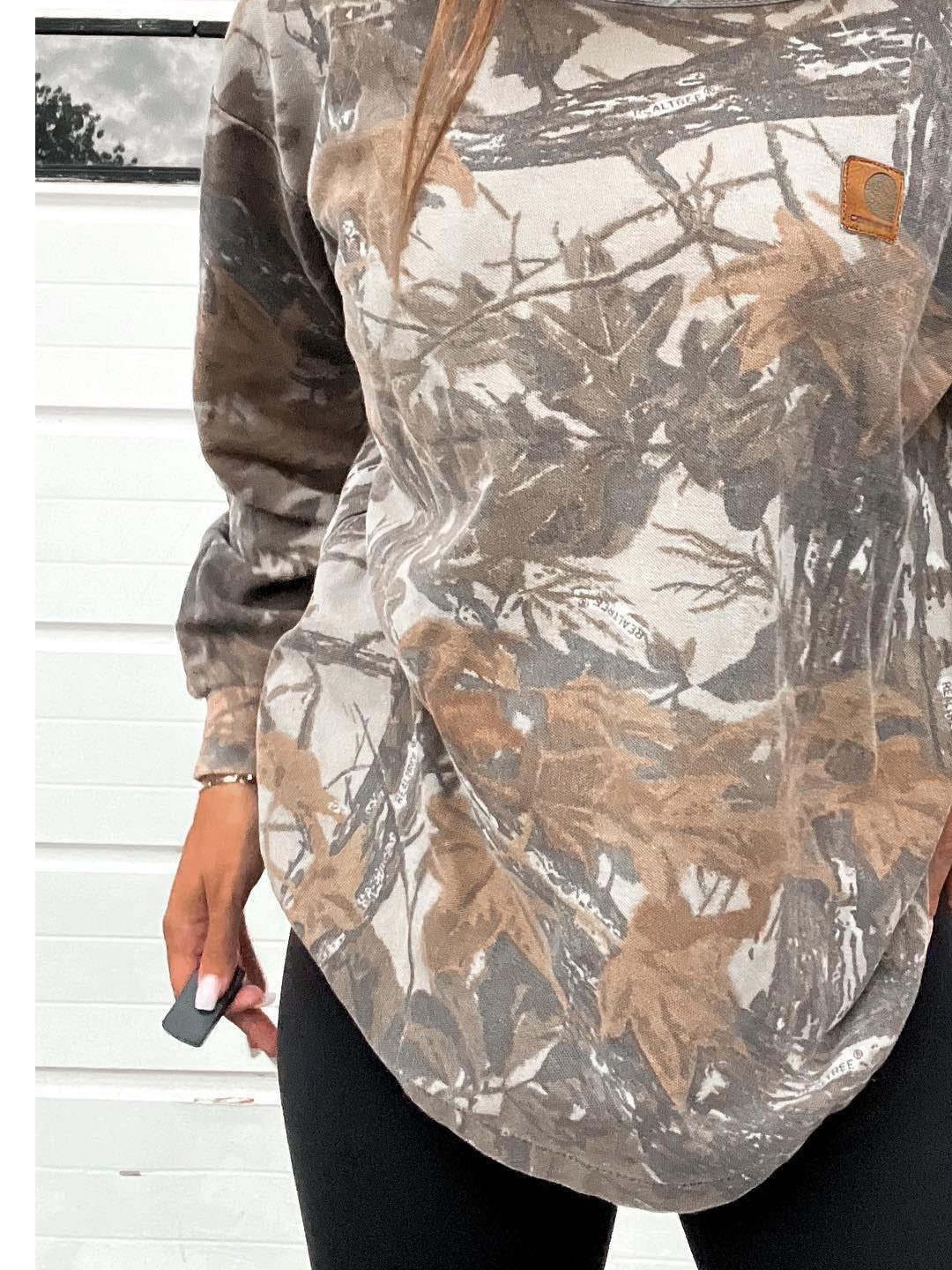 Asymmetrical Abstract Casual Loose Sweatshirt