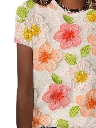 Jersey Casual Floral T-Shirt