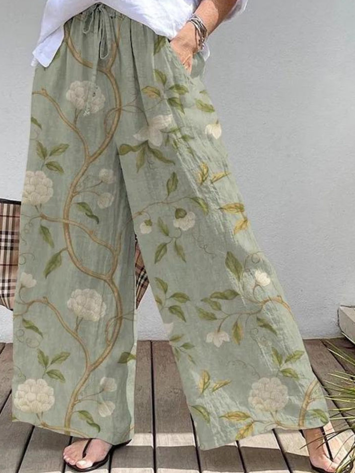 Simple Leaf Loose Pants