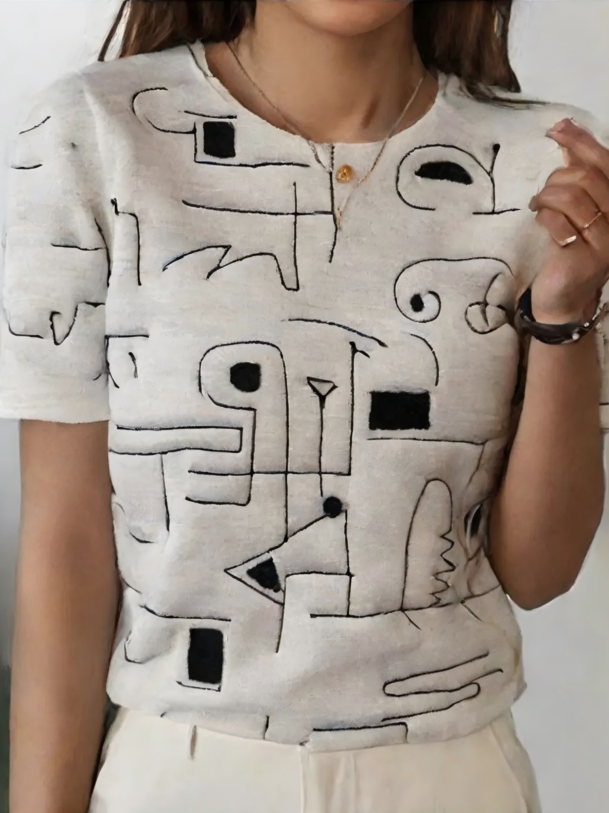 Women's 3D Printed Short Sleeve T-Shirt