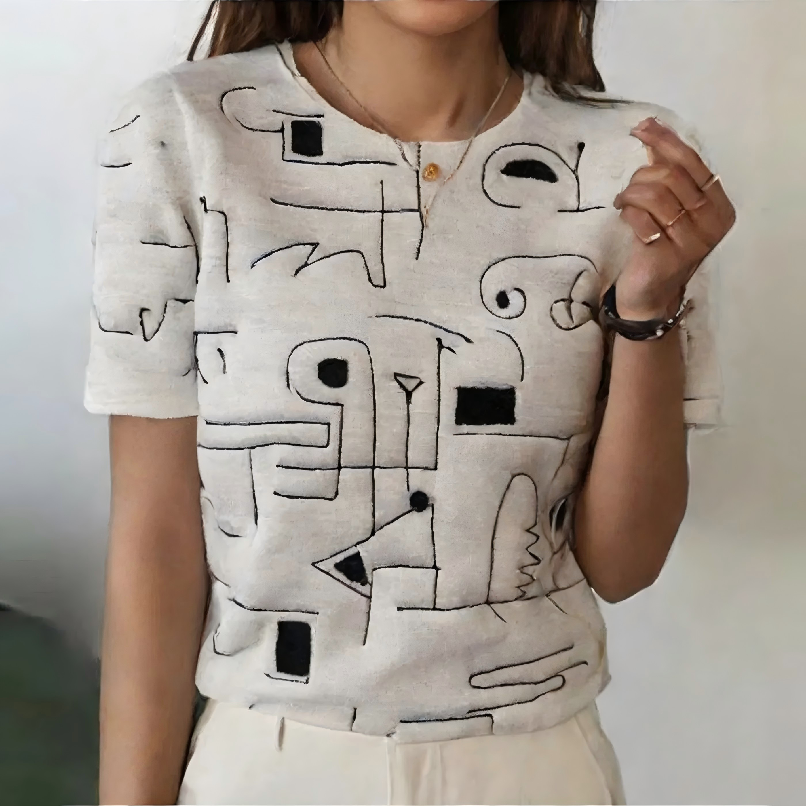 Women's 3D Printed Short Sleeve T-Shirt