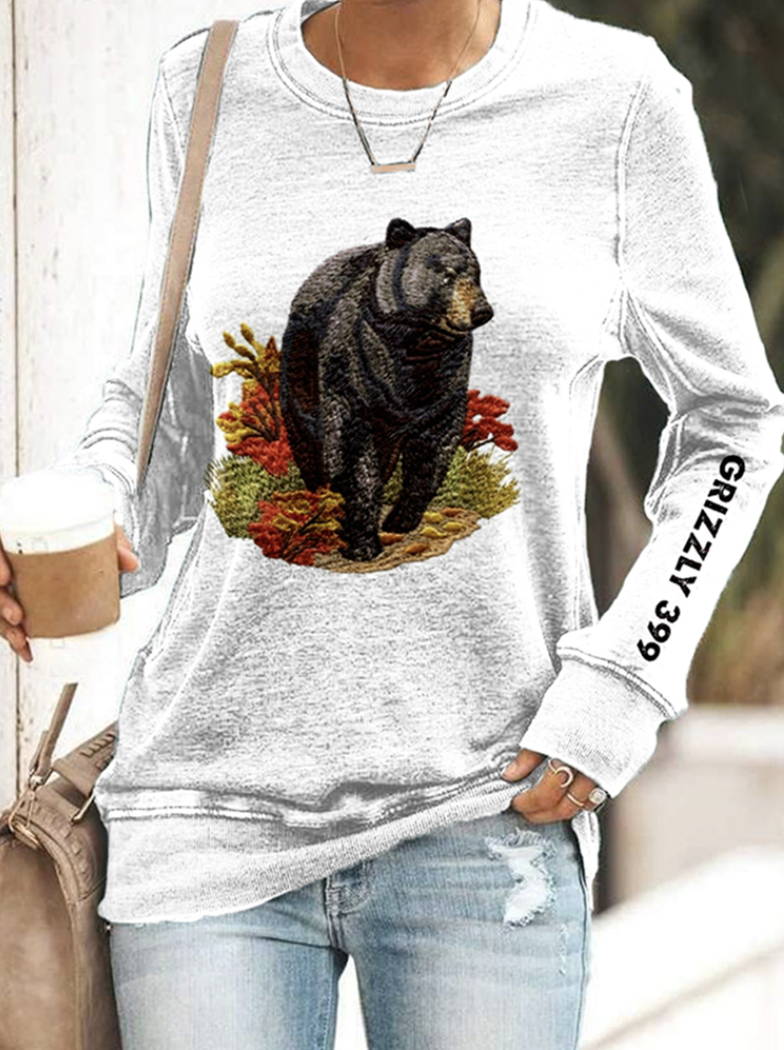 Grizzly 399 Printed Casual Sweatshirt