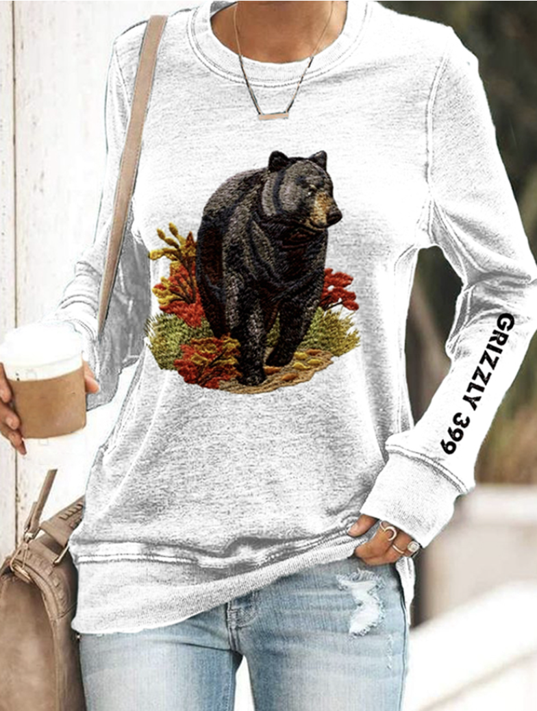 Grizzly 399 Printed Casual Sweatshirt