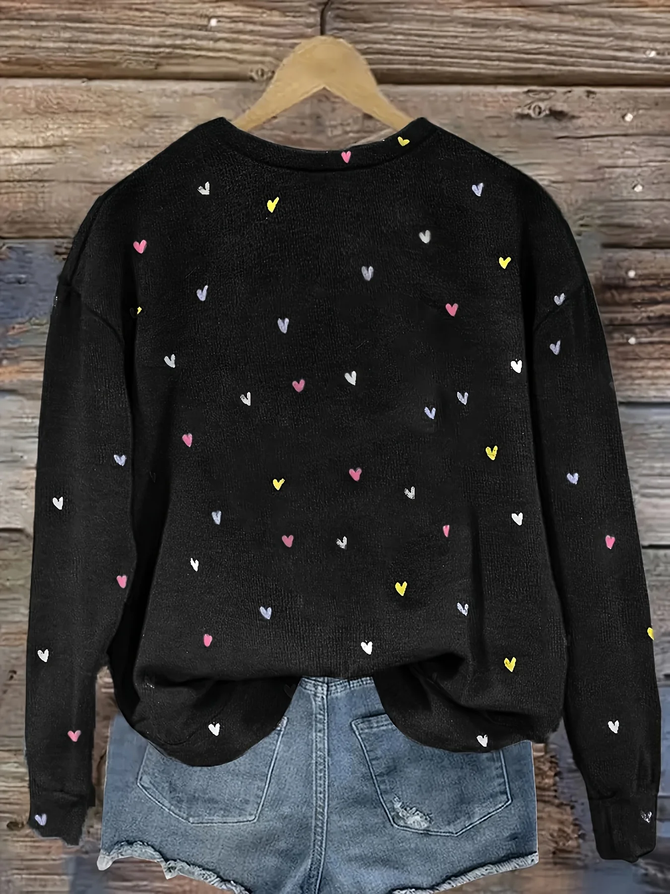 Valentine's Day Loose Vintage Crew Neck Sweatshirt