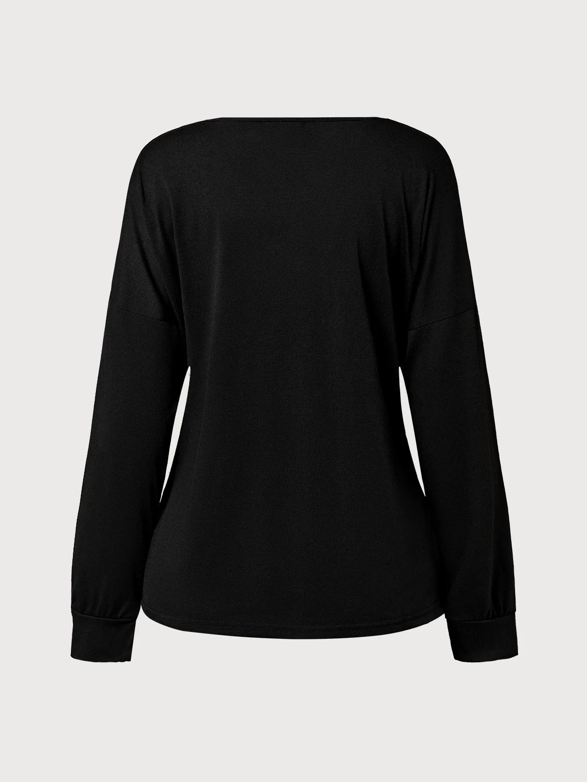 Casual V Neck Long Sleeve T-Shirt