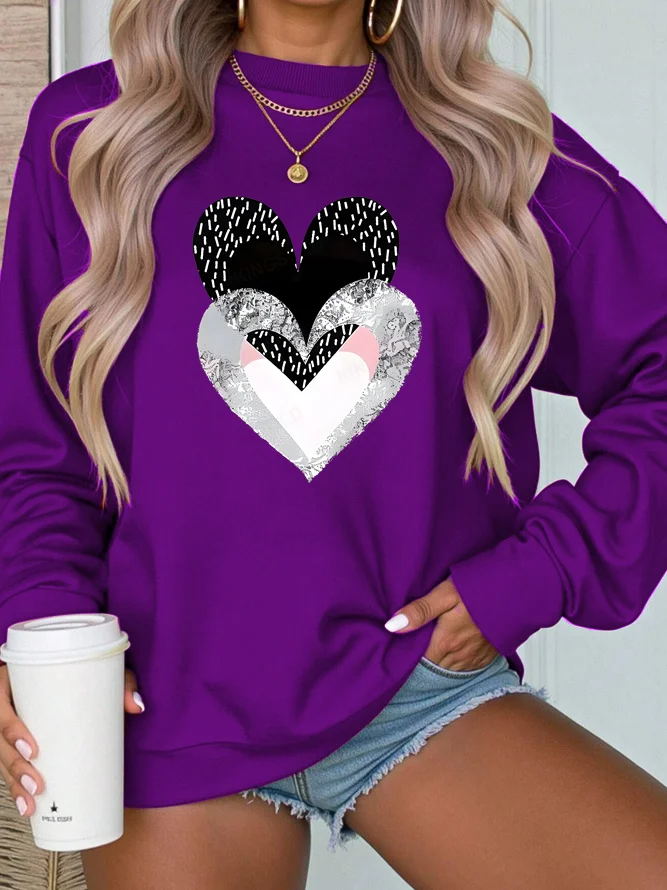 Crew Neck Casual Sweatshirt