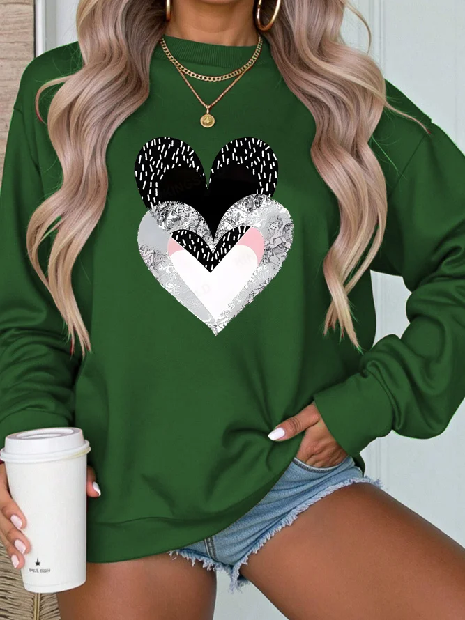 Crew Neck Casual Sweatshirt