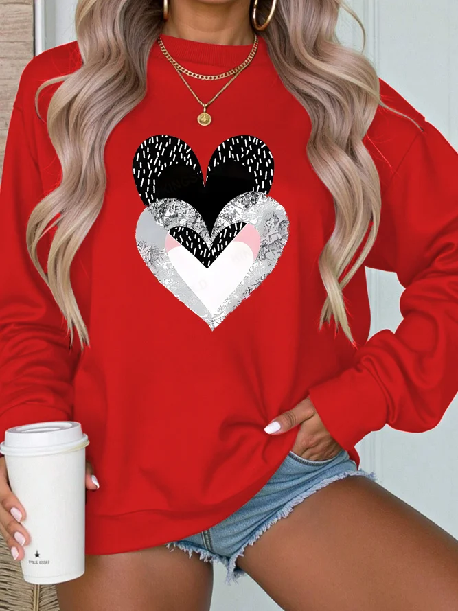 Crew Neck Casual Sweatshirt