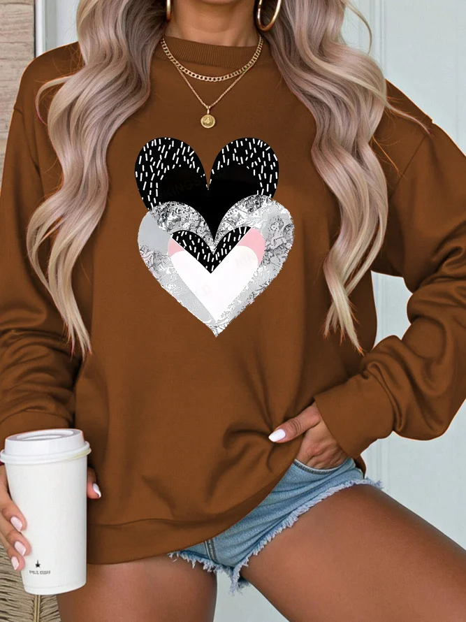 Crew Neck Casual Sweatshirt