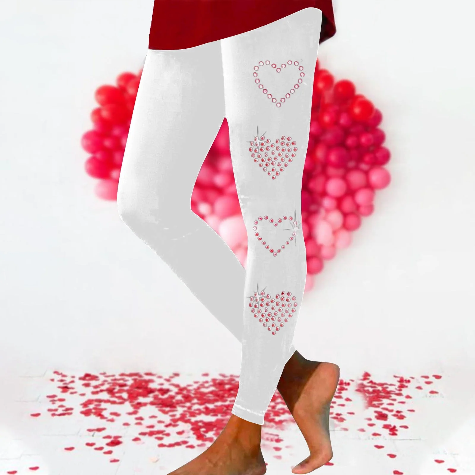 Women's Valentine's Day Heart Print Tights