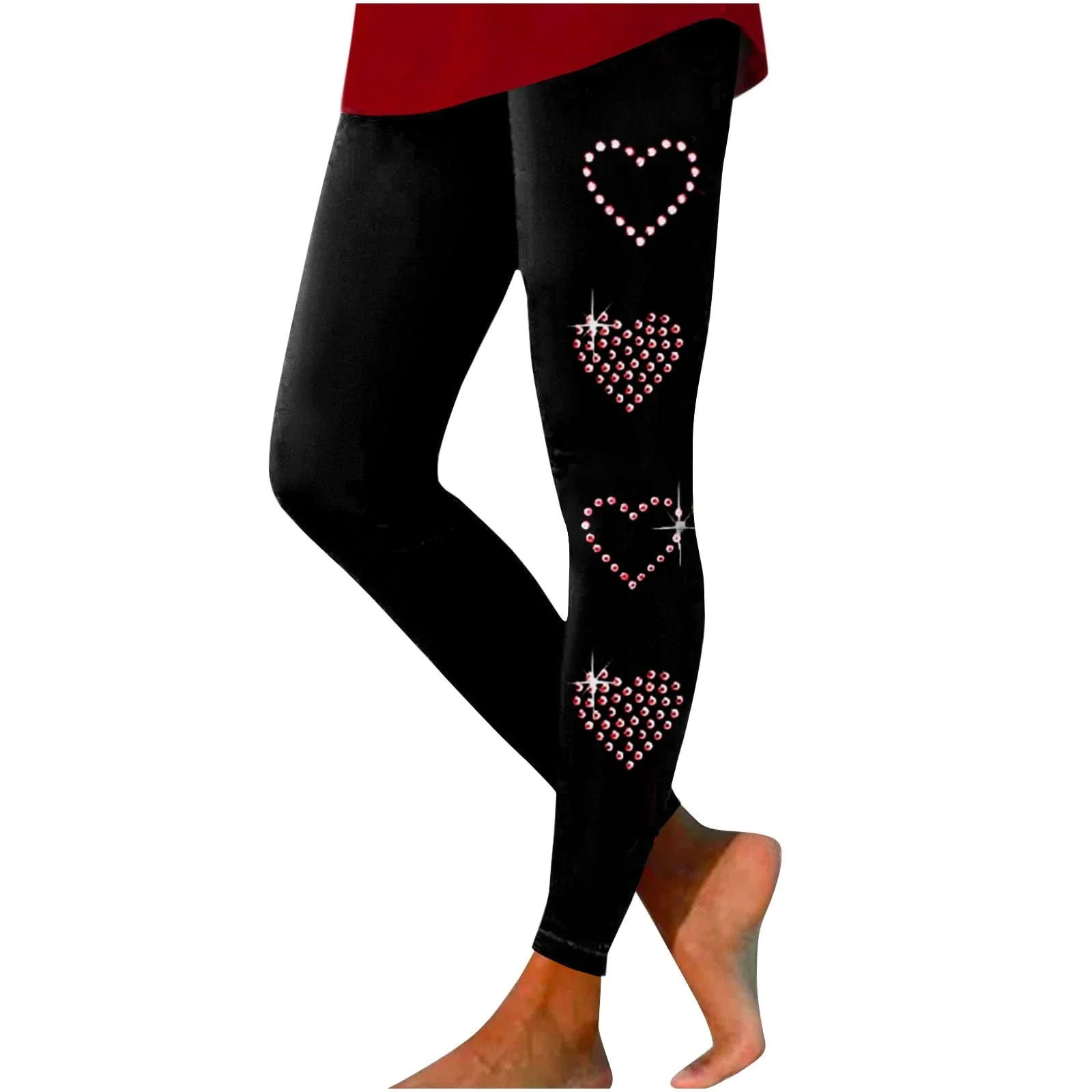 Women's Valentine's Day Heart Print Tights