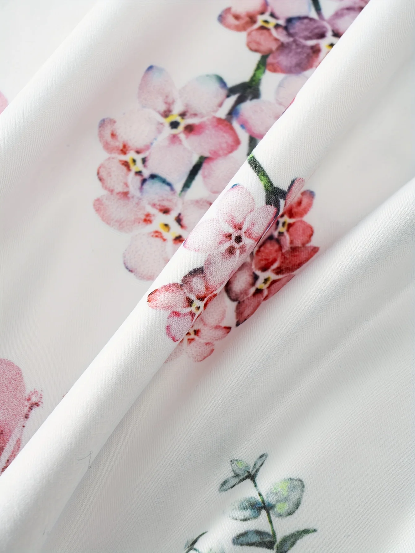 Floral Print Long Sleeve Crew Neck Two Piece Set