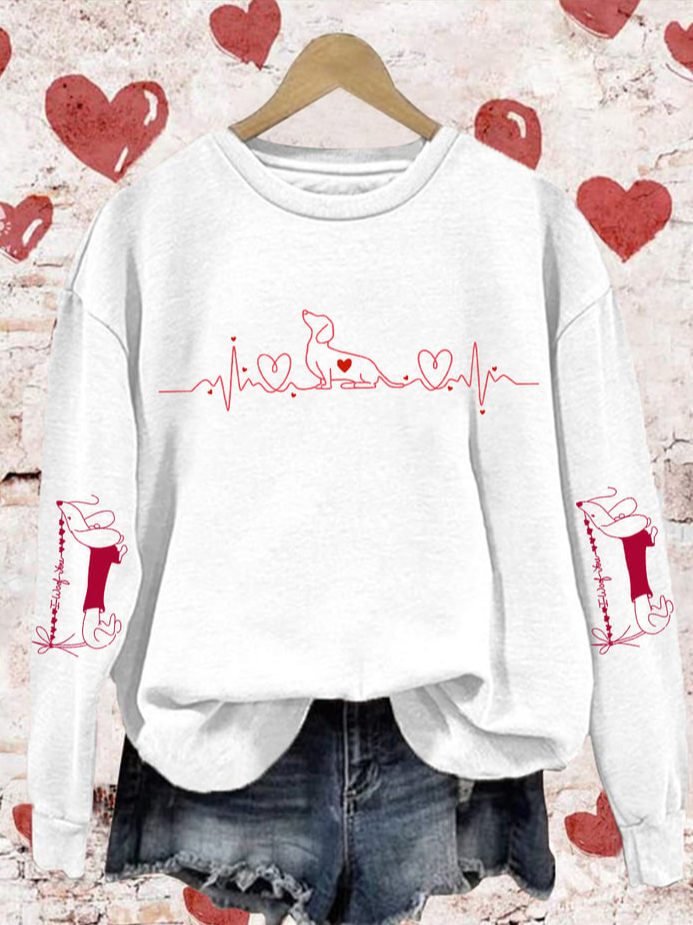 Casual Text Letters Loose Sweatshirt