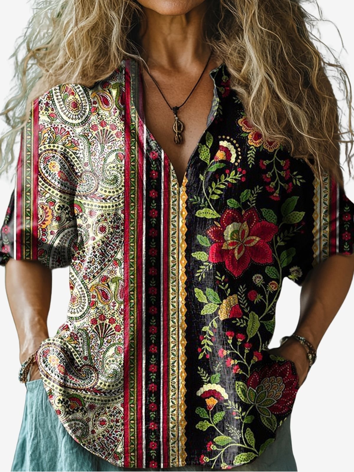 Floral Print Long Sleeve Shirt