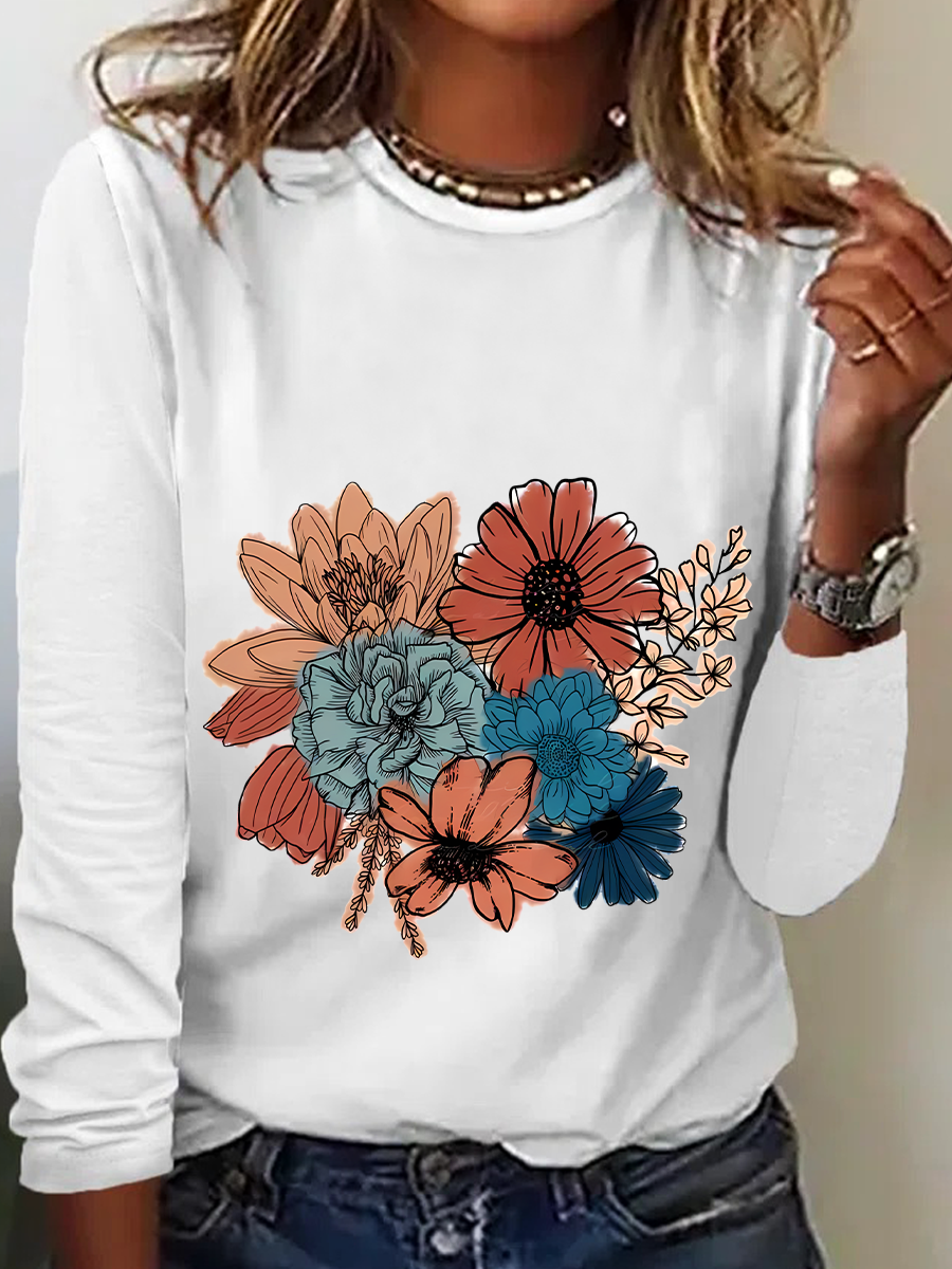 Floral Casual Long Sleeve Shirt