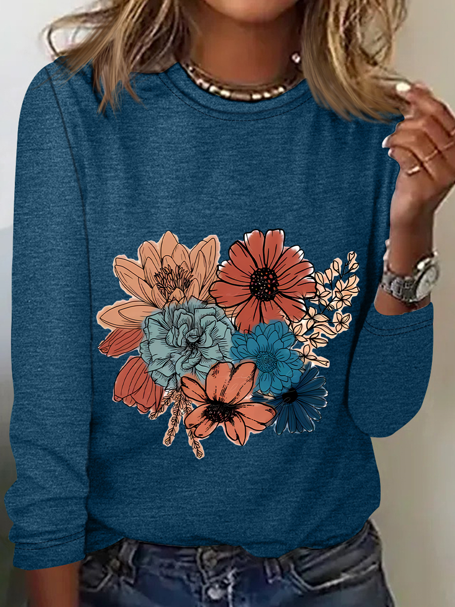 Floral Casual Long Sleeve Shirt