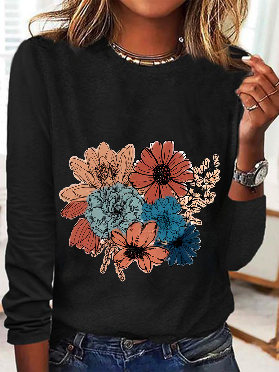 Floral Casual Long Sleeve Shirt