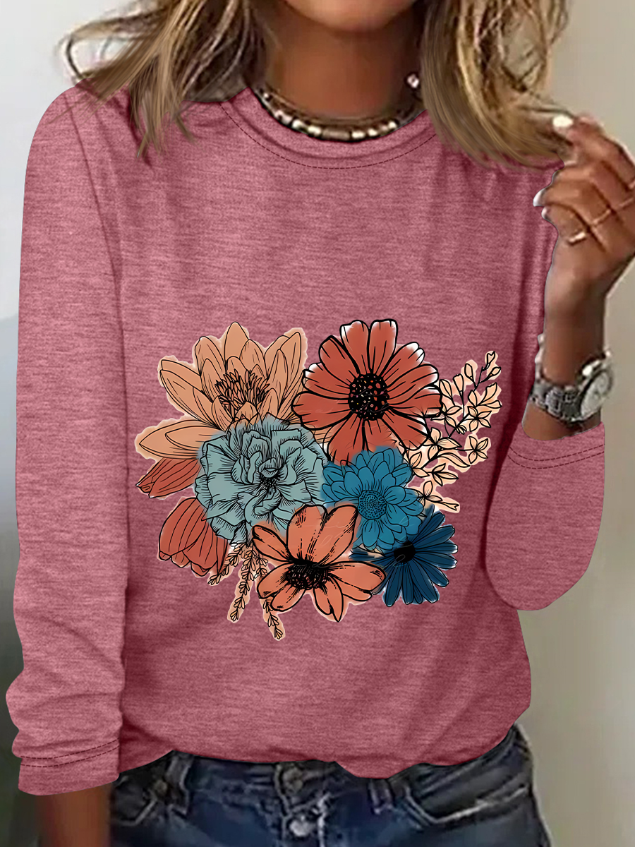 Floral Casual Long Sleeve Shirt