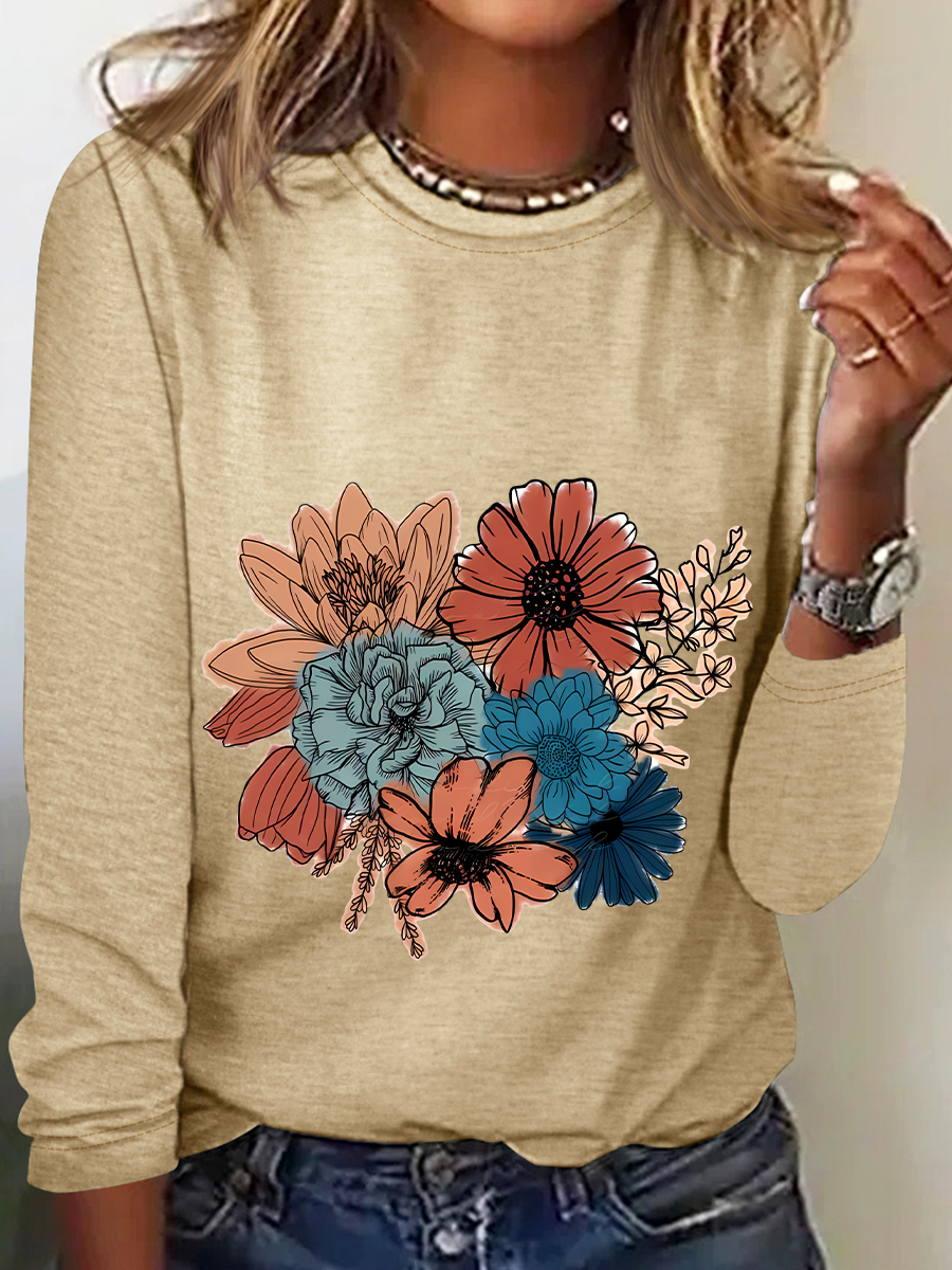 Floral Casual Long Sleeve Shirt