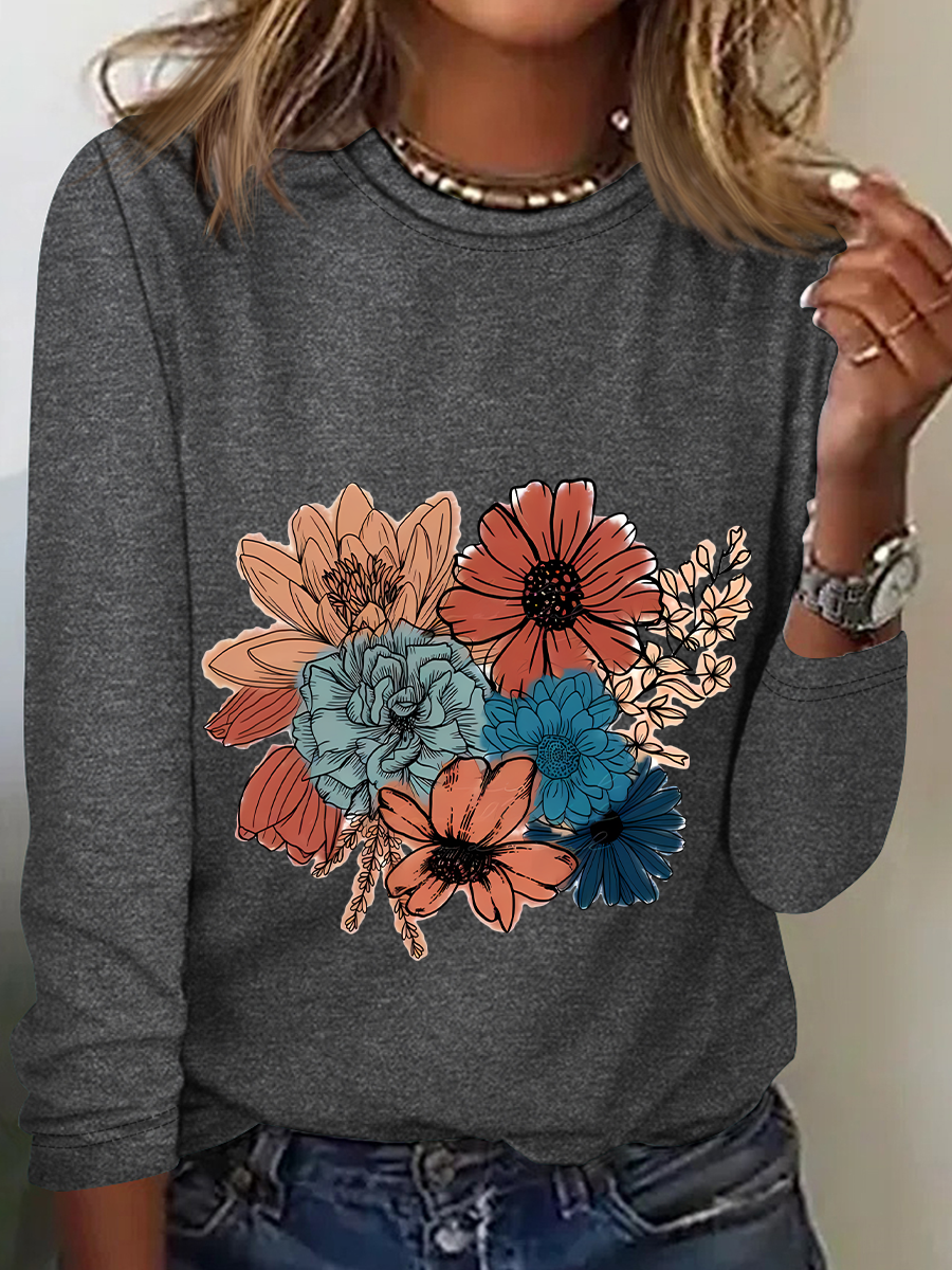 Floral Casual Long Sleeve Shirt