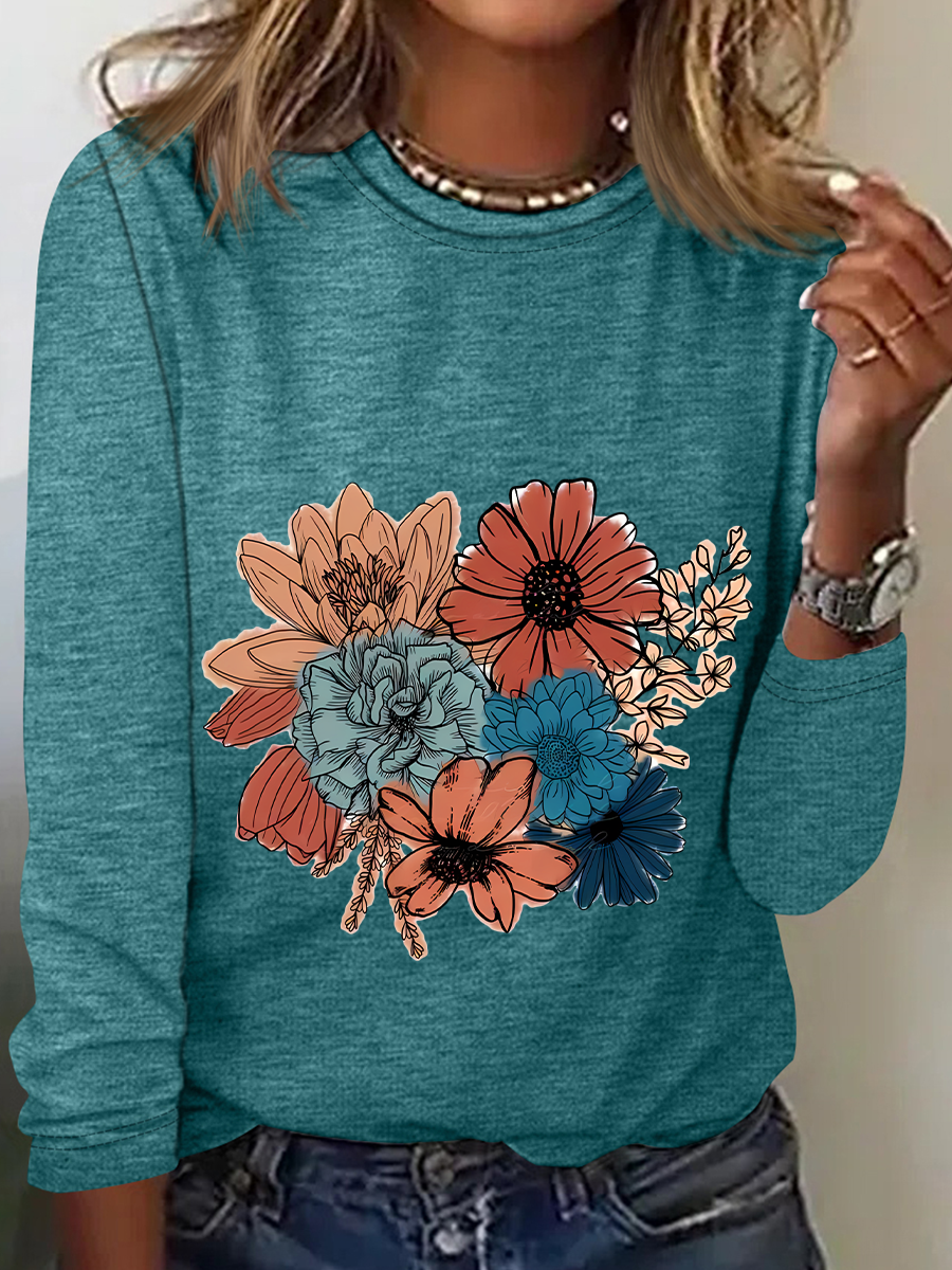 Floral Casual Long Sleeve Shirt