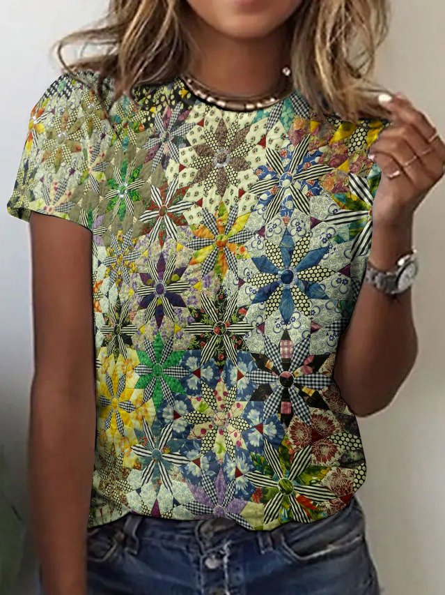 Regular Fit Floral Vintage T-Shirt
