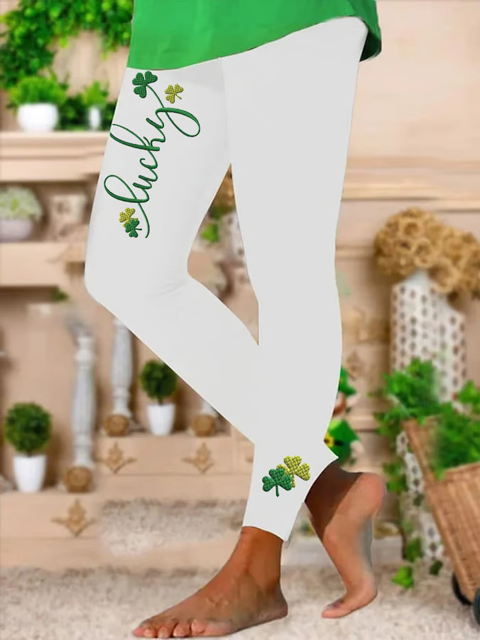 Women's St. Patrick's Day Shamrock Lucky Casual Leggings