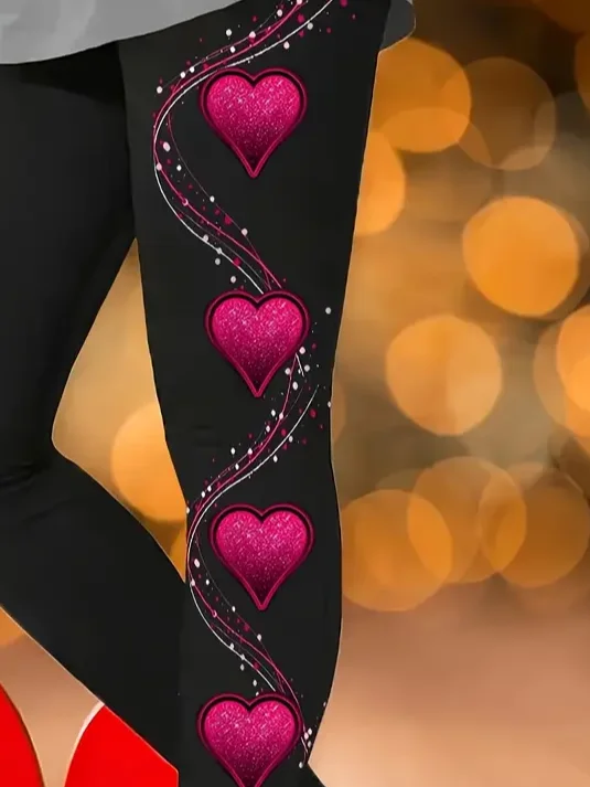 Women's Love Valentine's Day Casual Leggings