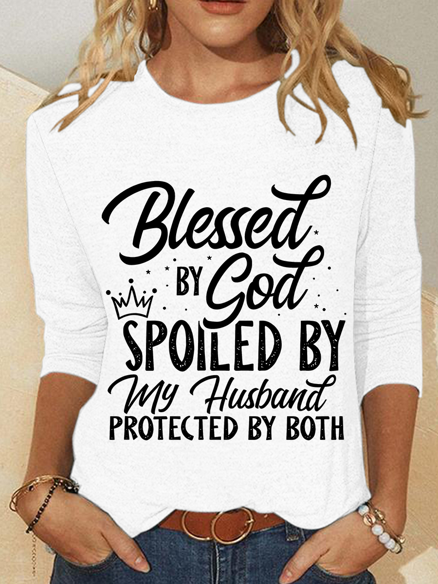 Blessed & Spoiled Casual Long Sleeve Shirt