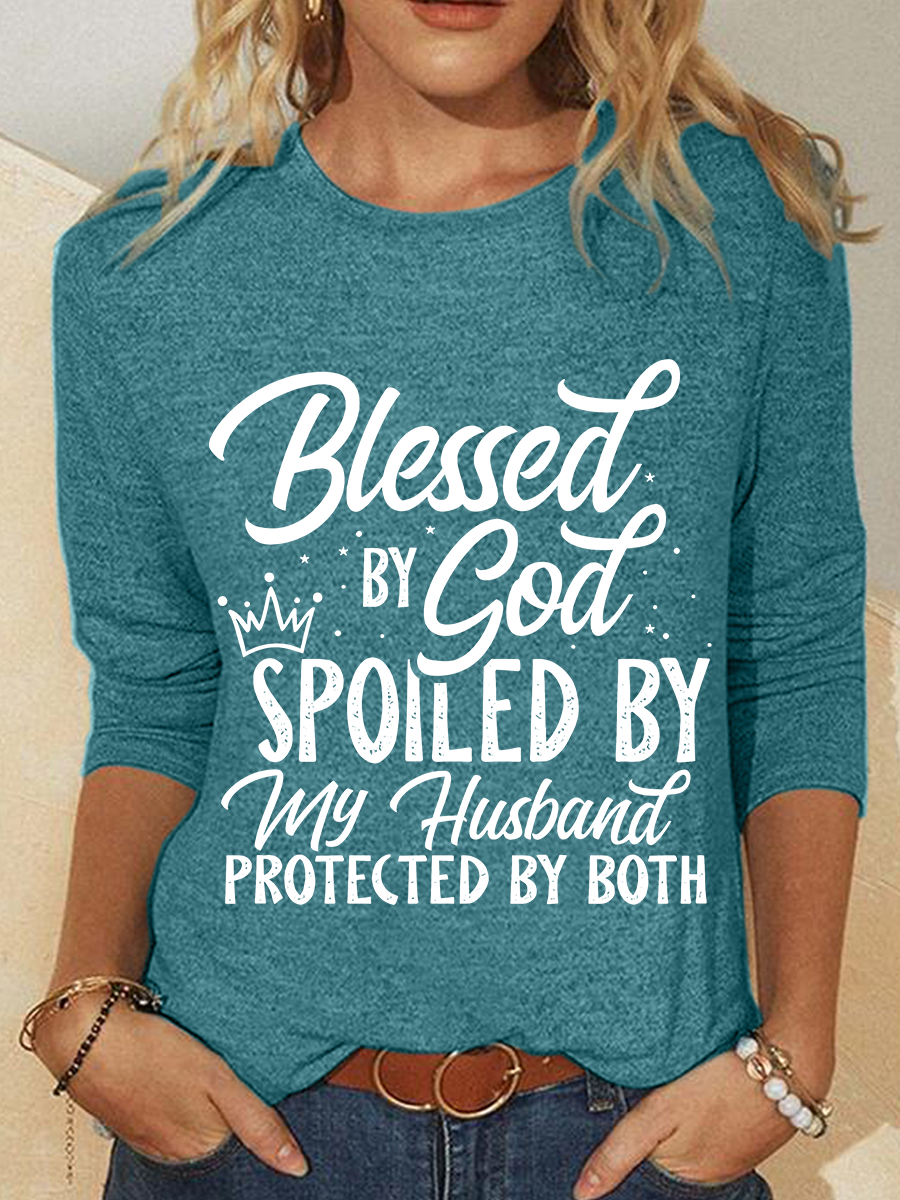 Blessed & Spoiled Casual Long Sleeve Shirt