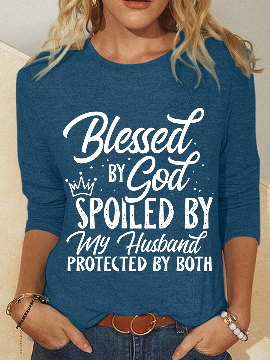 Blessed & Spoiled Casual Long Sleeve Shirt