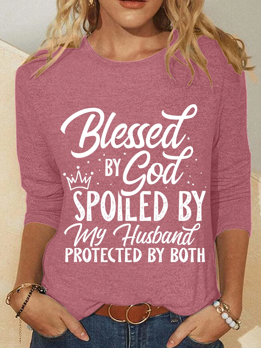 Blessed & Spoiled Casual Long Sleeve Shirt