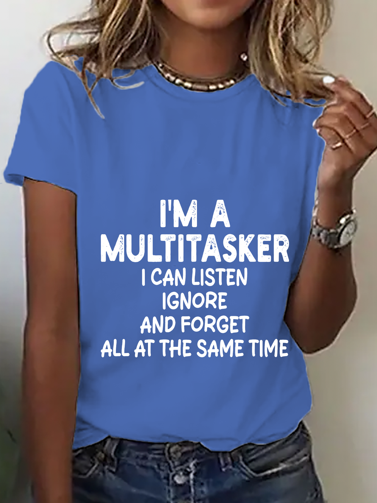 I'm A Multitasker I Can Listen Ignore And Forget All At The Same Time Cotton T-Shirt