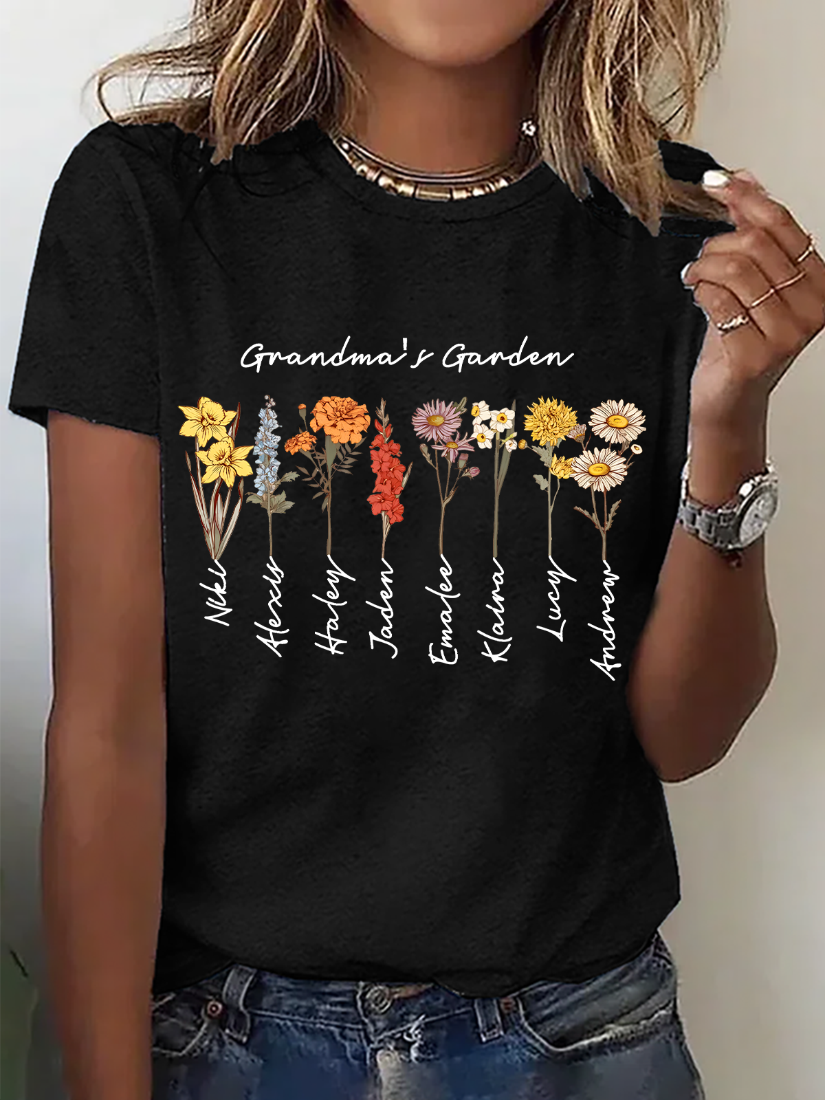 Grandma's Garden Cotton T-Shirt