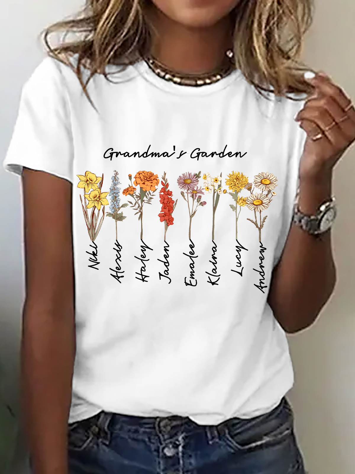 Grandma's Garden Cotton T-Shirt