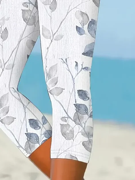 Women's Casual Floral Spring Print Leggings