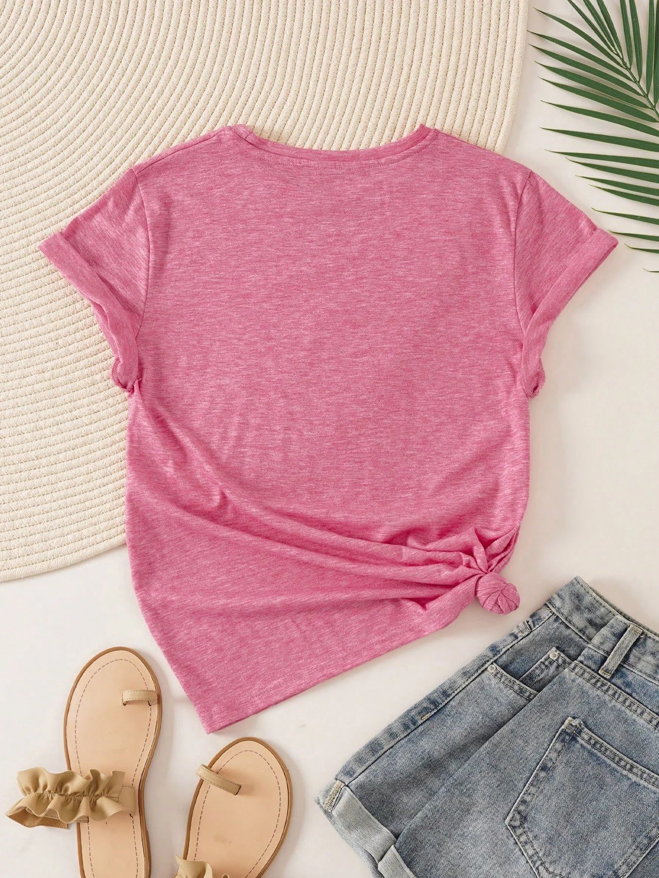 Casual Cotton Short Sleeve Round Neck T-Shirt