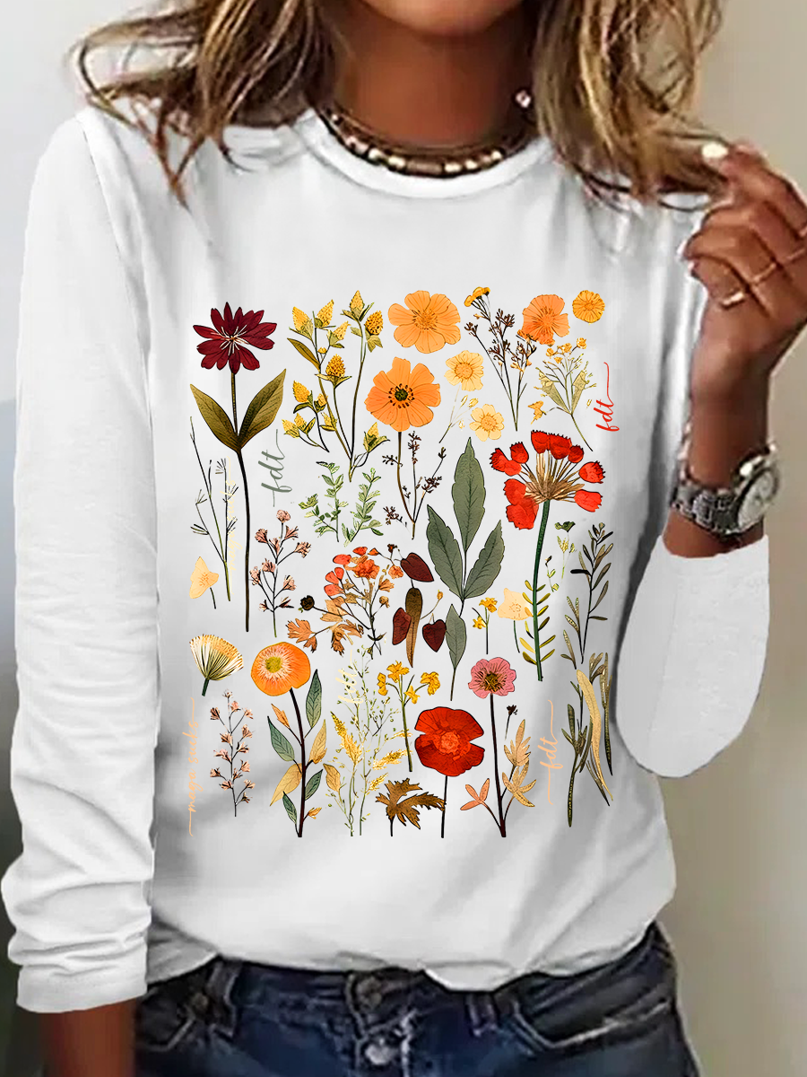 Subtle Anti-Trump Flowers Shirt (T-Shirt Or Long Sleeves), Anti-Maga Floral Tee, Fdt Merch, Feminist Gift Casual Long Sleeve Shirt