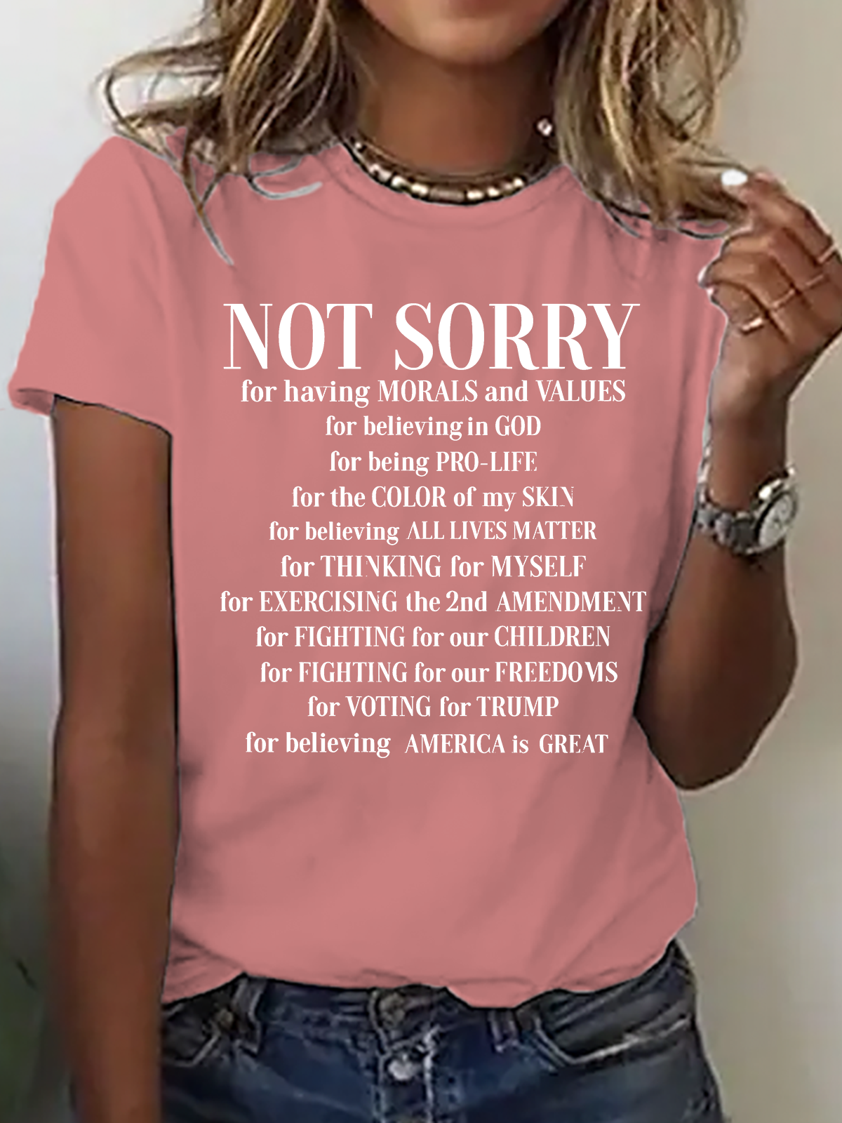 Not Sorry Shirt, Proud American Cotton T-Shirt